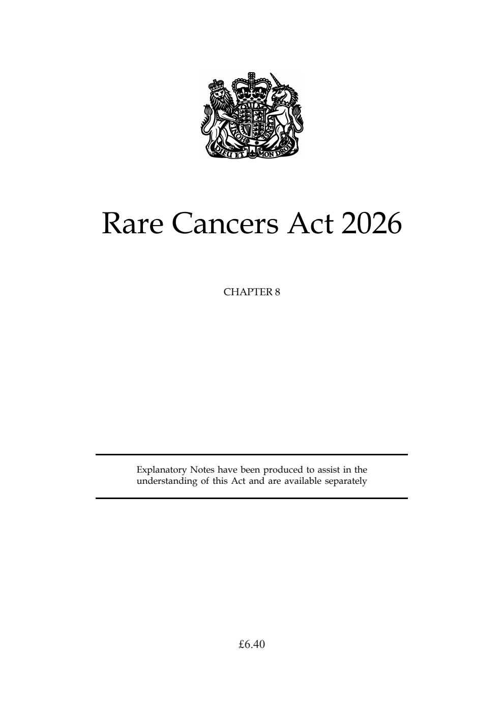 Rare Cancers Act 2026: Chapter 8