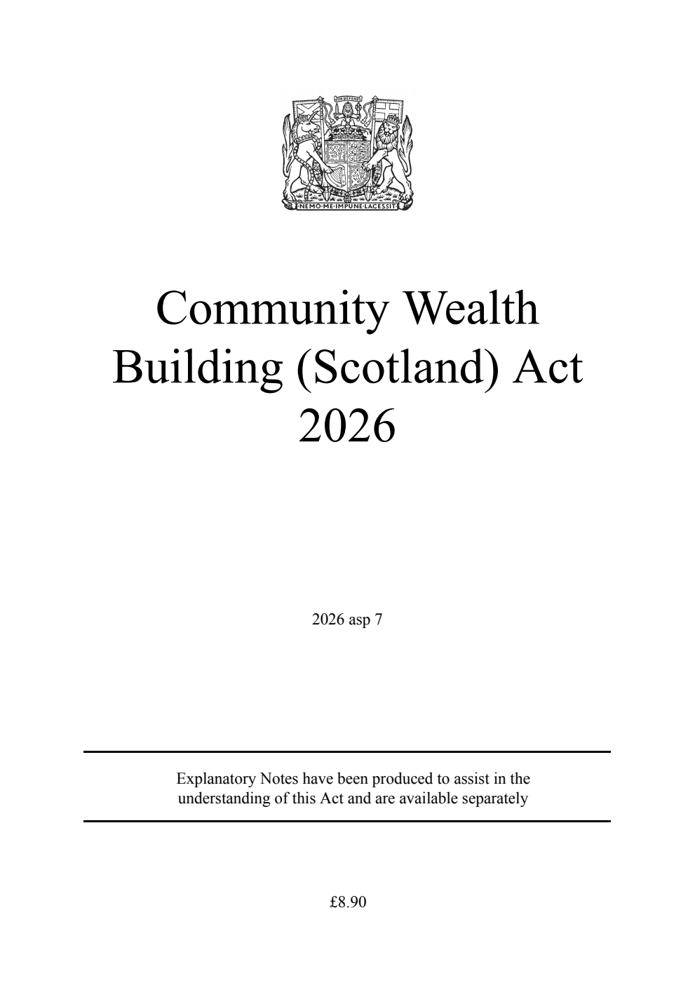 Community Wealth Building (Scotland) Act 2026