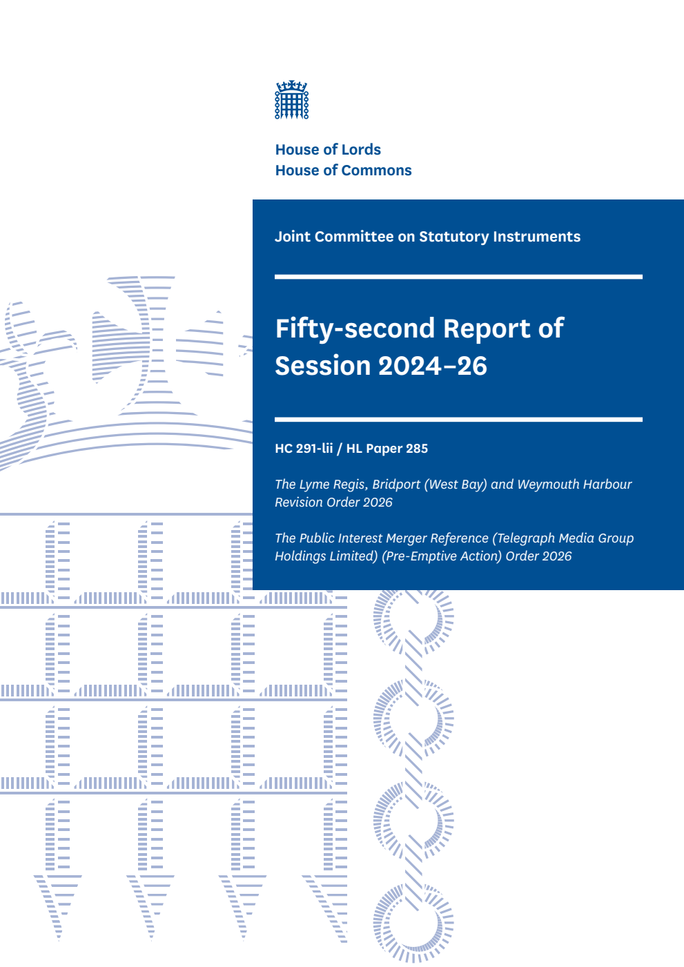 Joint Committee on Statutory Instruments 52nd Report of Session 2024-26
