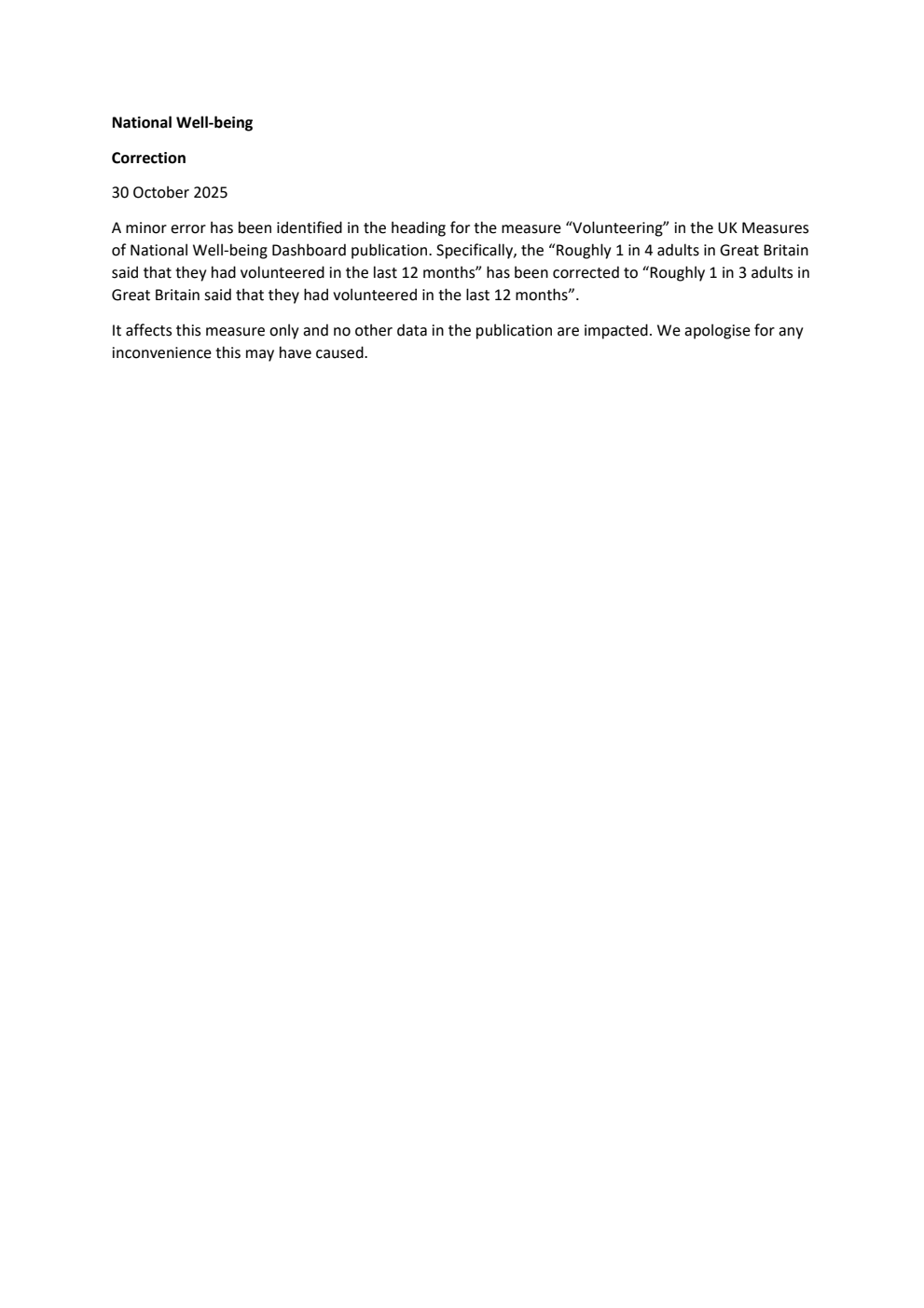 Measuring National Well-being 2024 Correction Slip