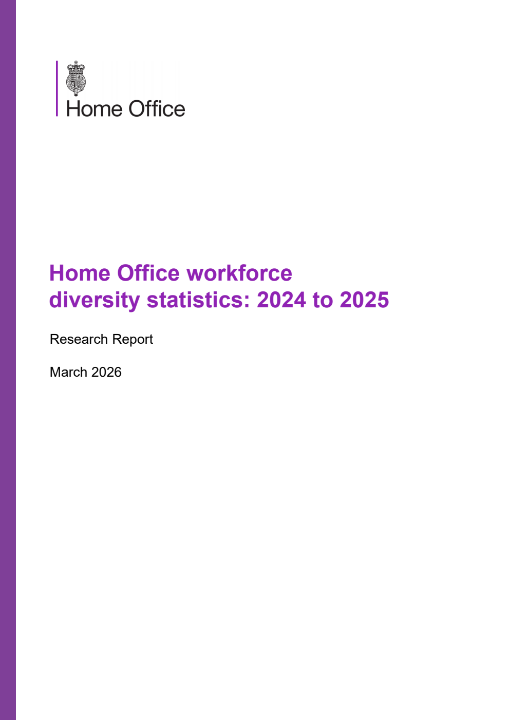 Home Office Research Report Home Office workforce diversity statistics: 2024 to 2025