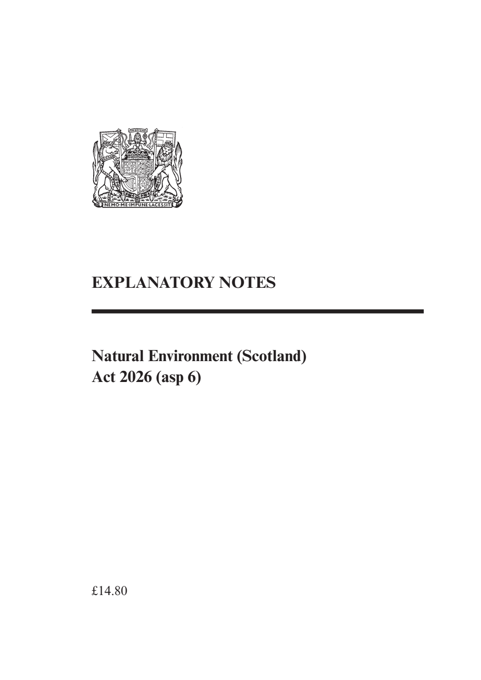 Natural Environment (Scotland) Act 2026 Explanatory Notes