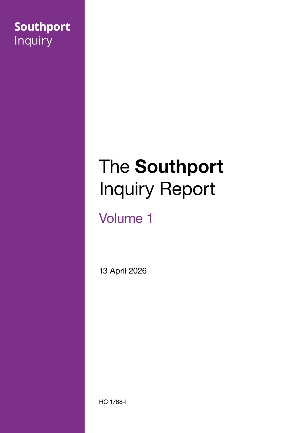 The Southport Inquiry: Phase 1 Report. Volume 1