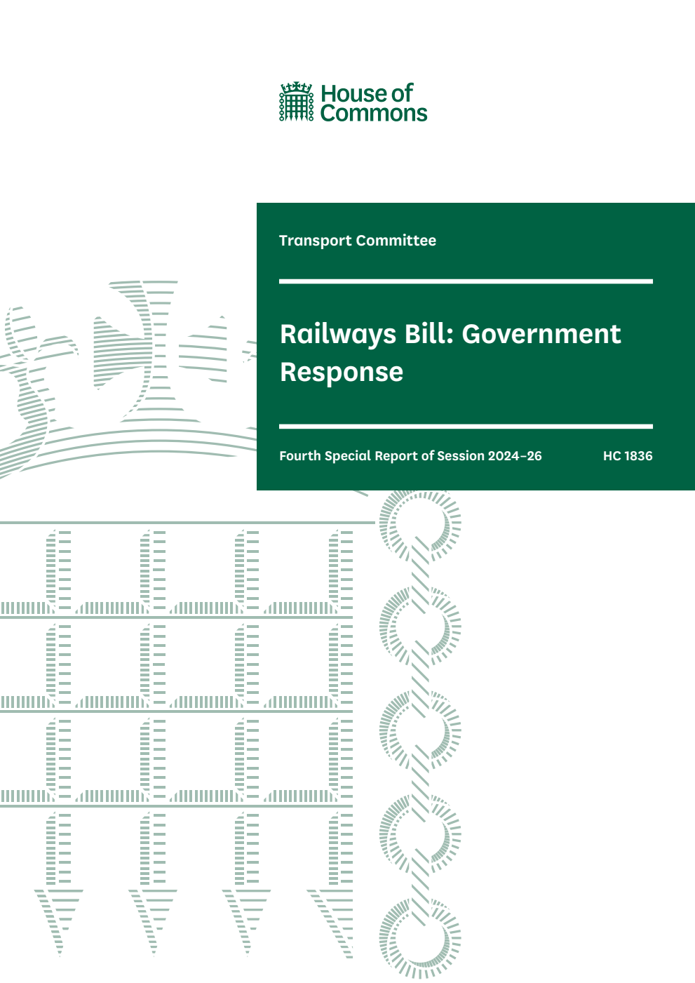 Transport Committee 4th Special Report. Railways Bill: Government Response
