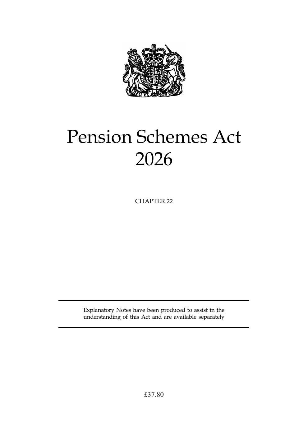 Pension Schemes Act 2026: Chapter 22