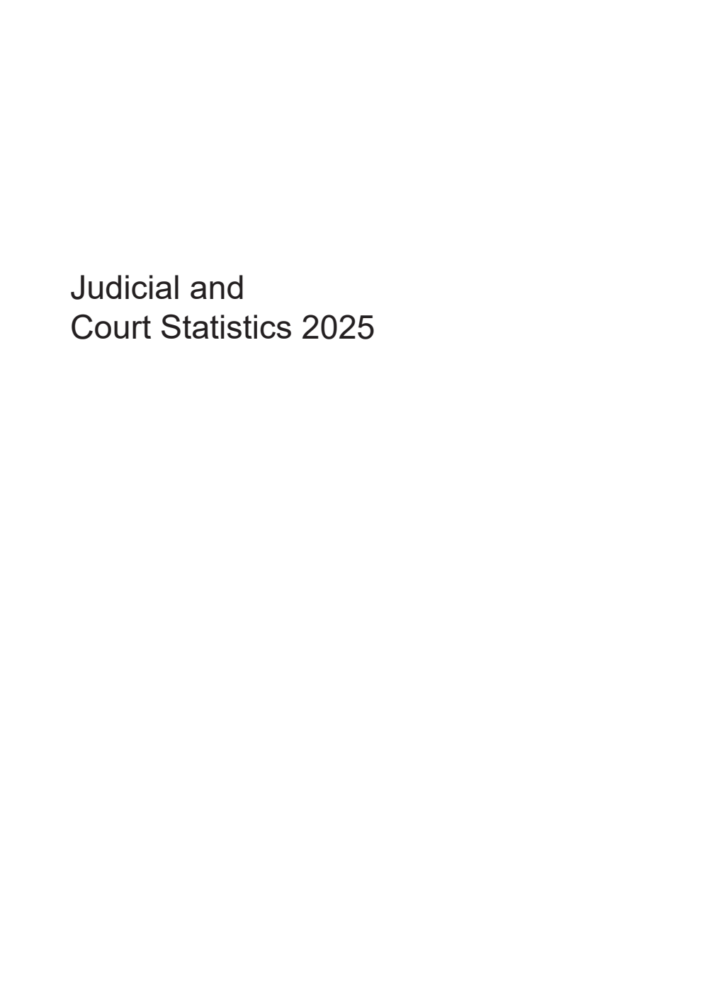 Judicial and Court Statistics 2025