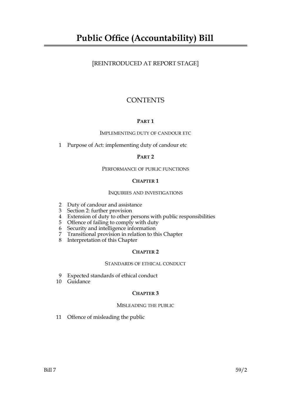 Public Office (Accountability) Bill [Reintroduced at Report Stage]