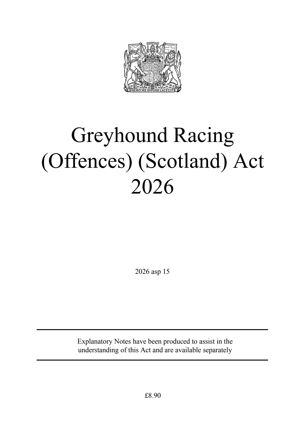 Greyhound Racing (Offences) (Scotland) Act 2026