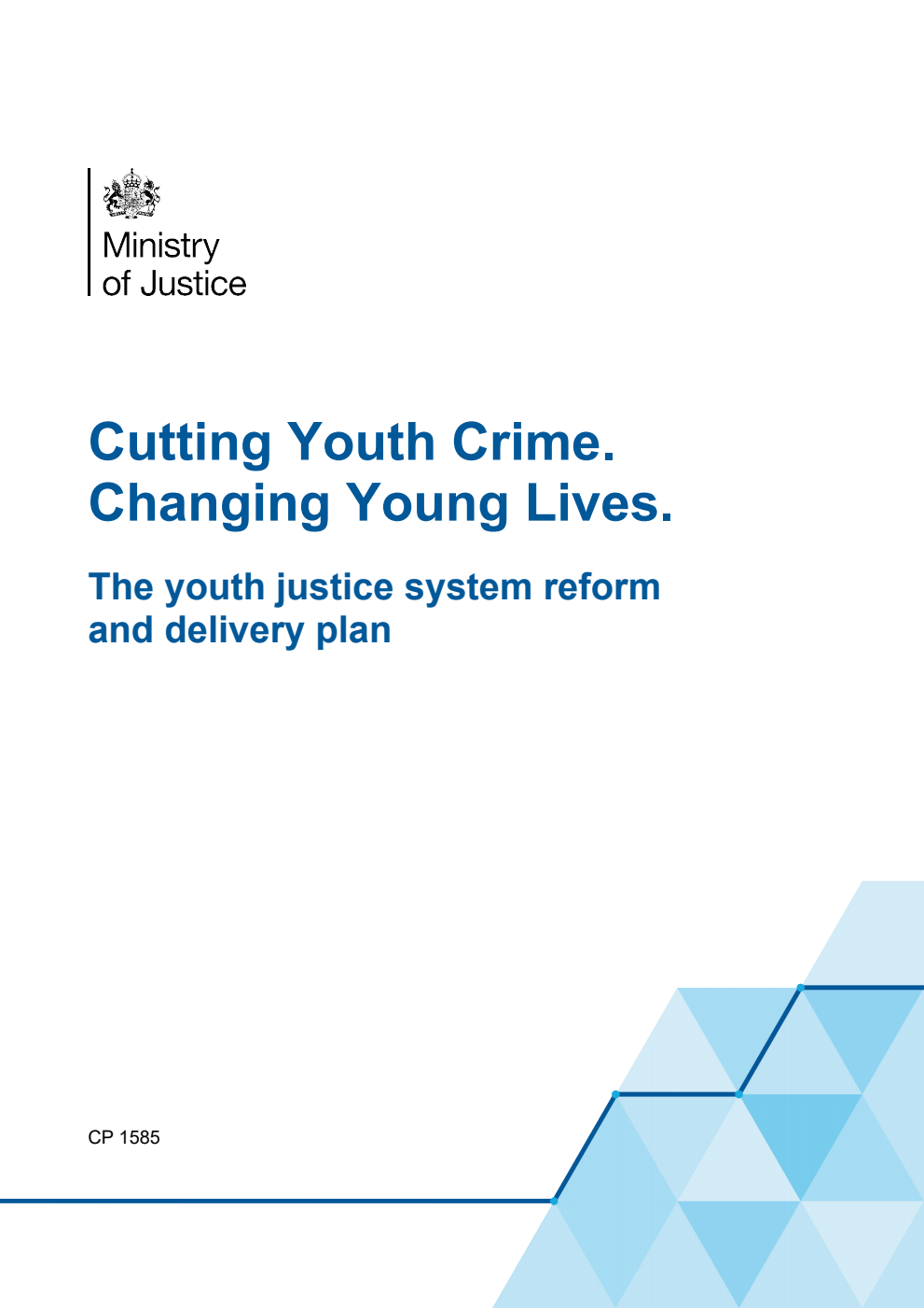 Cutting Youth Crime. Changing Young Lives. The youth justice system reform and delivery plan