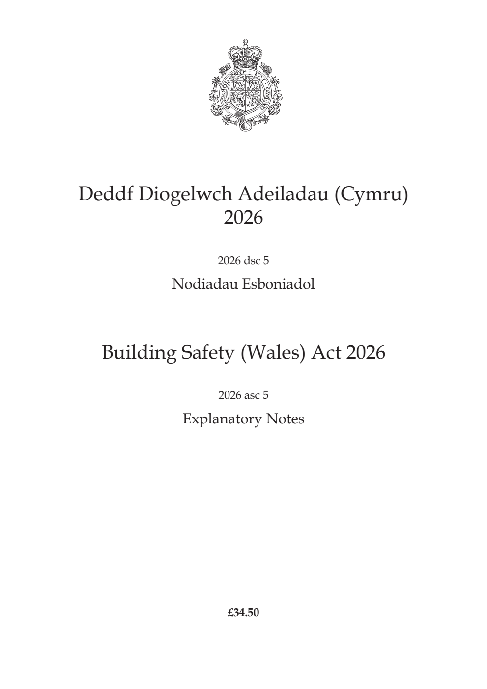 Building Safety (Wales) Act 2026: asc 5  Explanatory Notes