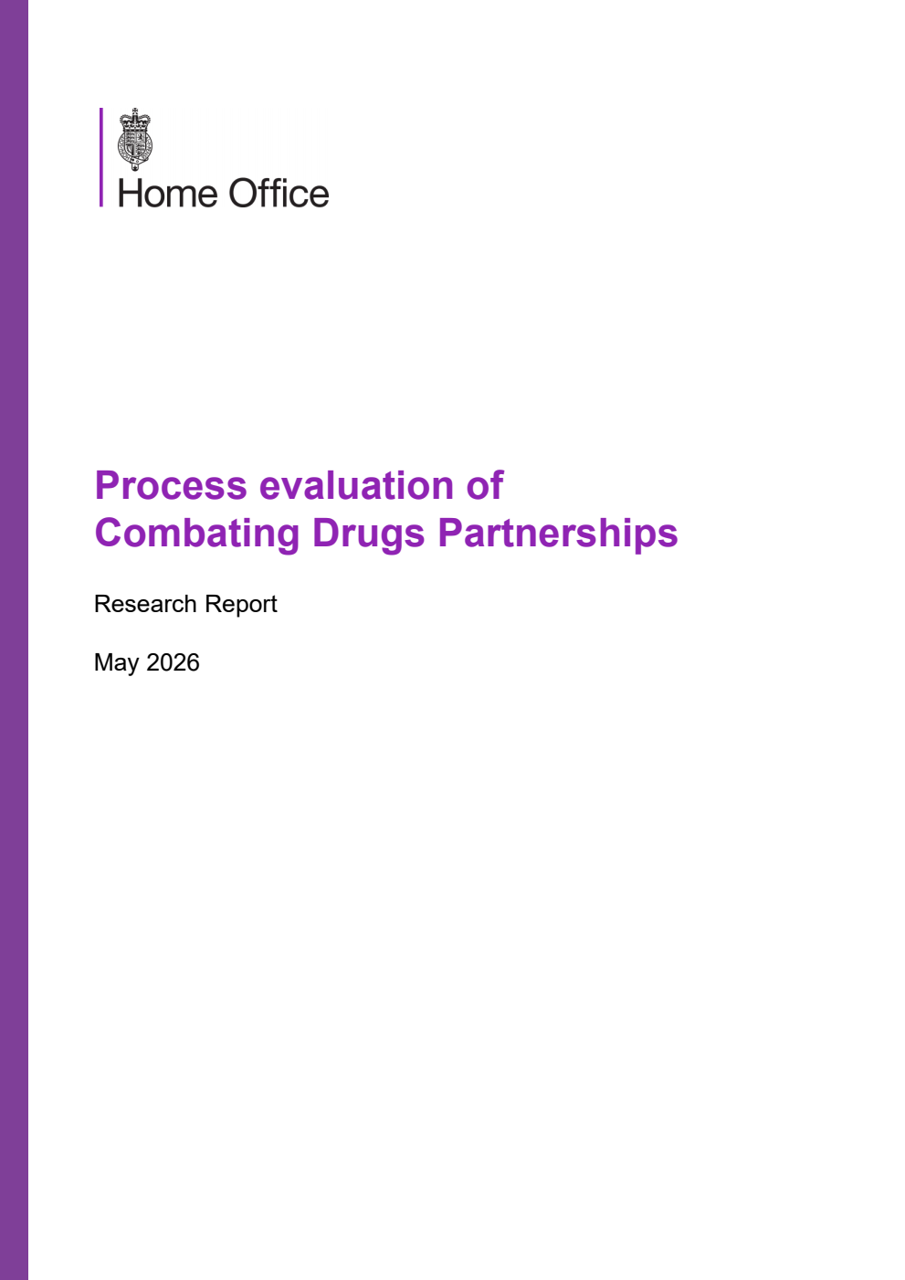 Home Office Research Report Process evaluation of Combating Drugs Partnerships