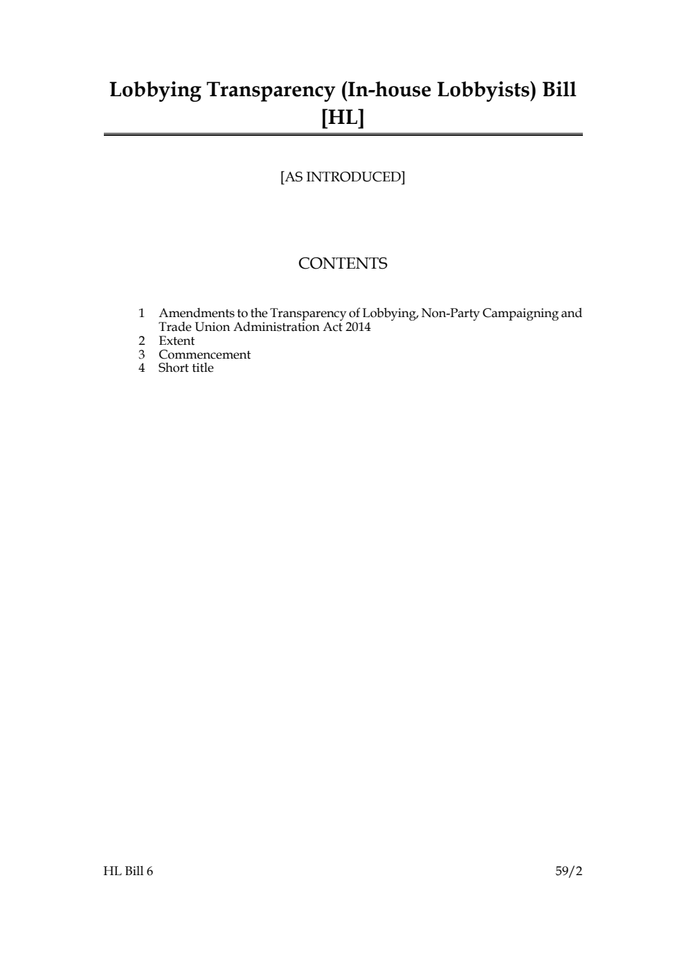 Lobbying Transparency (In-house Lobbyists) Bill