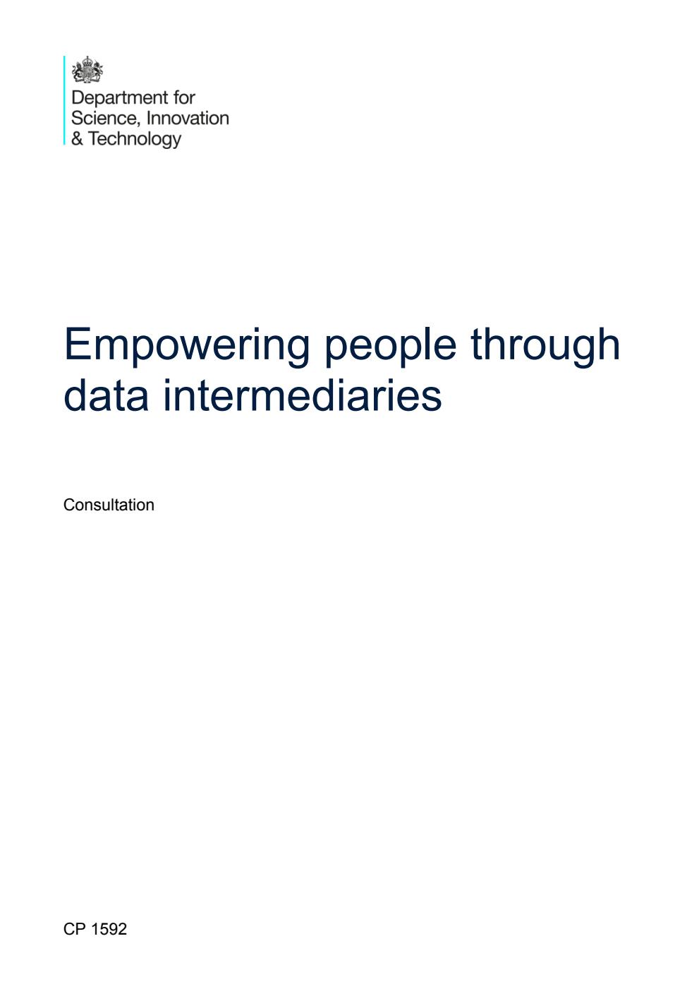 Empowering people through data intermediaries: Consultation