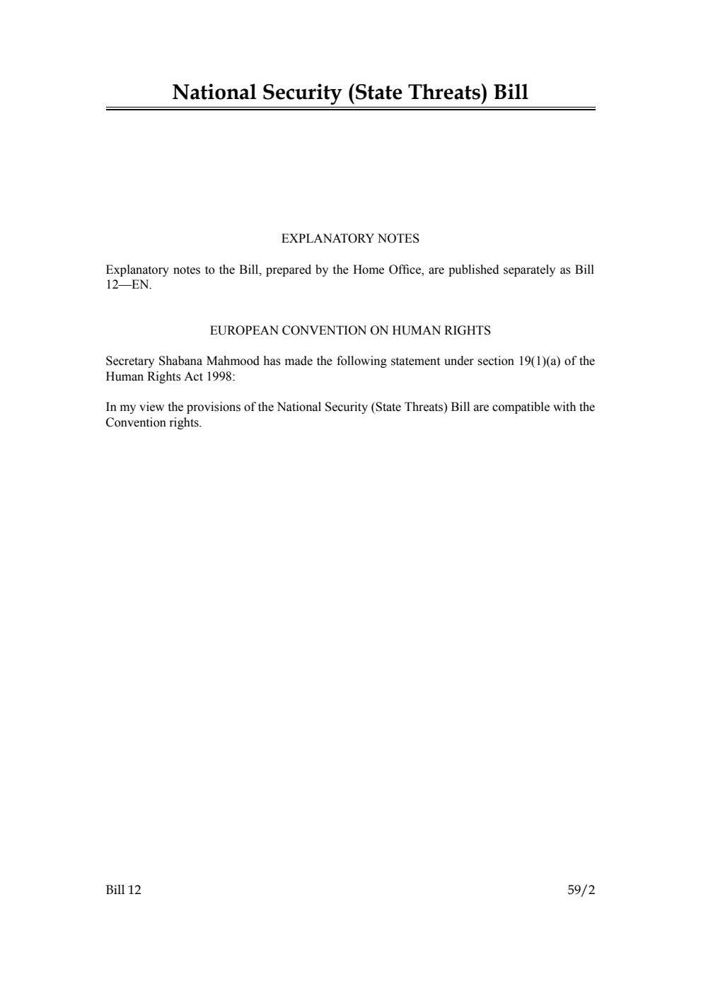 National Security (State Threats) Bill