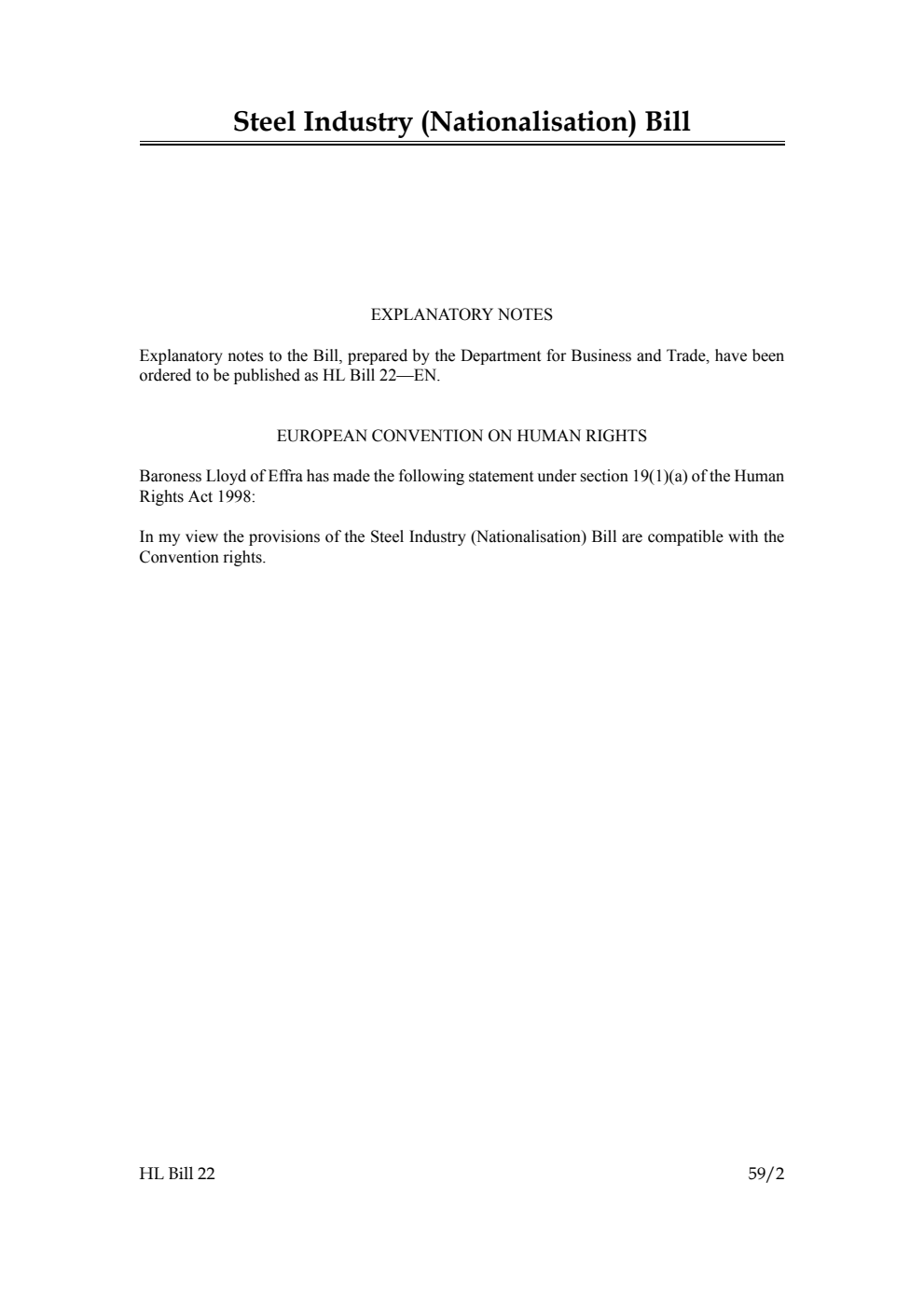 Steel Industry (Nationalisation) Bill