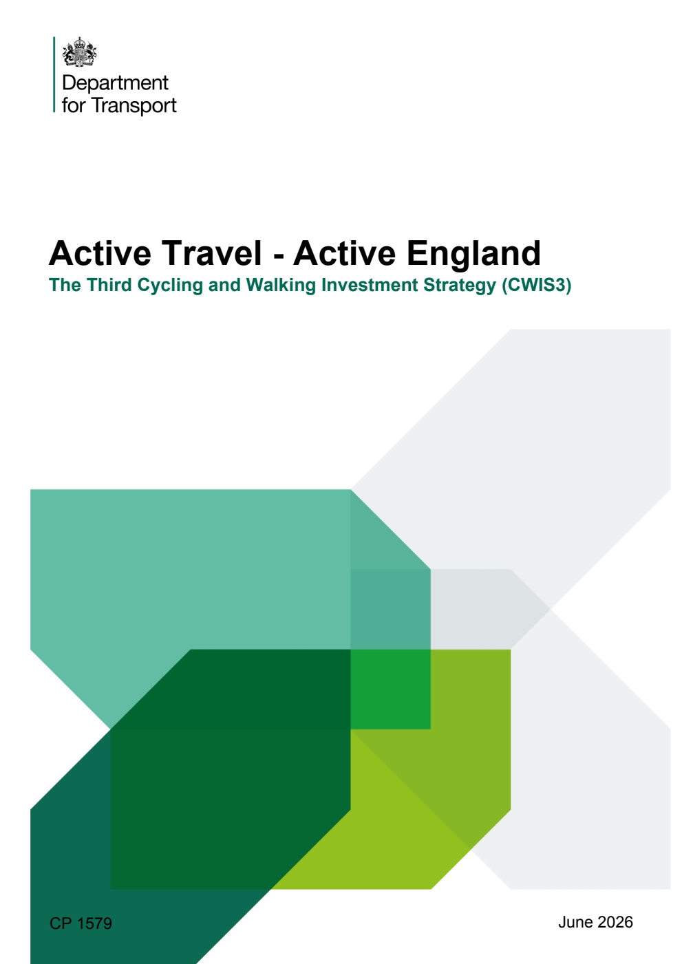 Active Travel - Active England: The Third Cycling and Walking Investment Strategy (CWIS3)