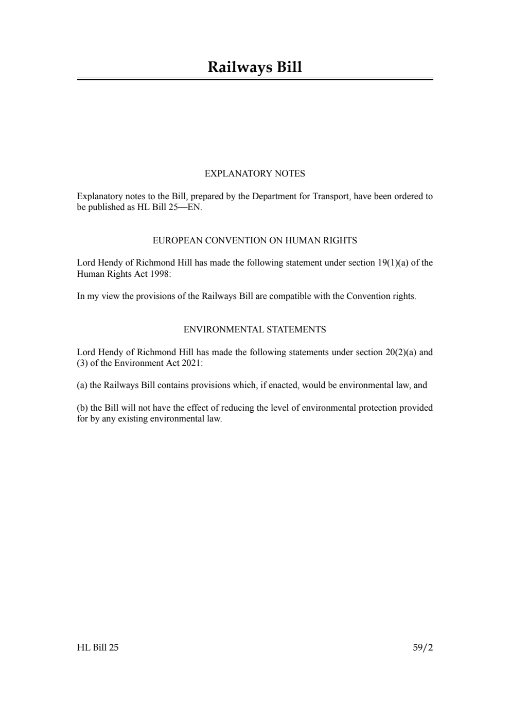 Railways Bill [as brought from the Commons]