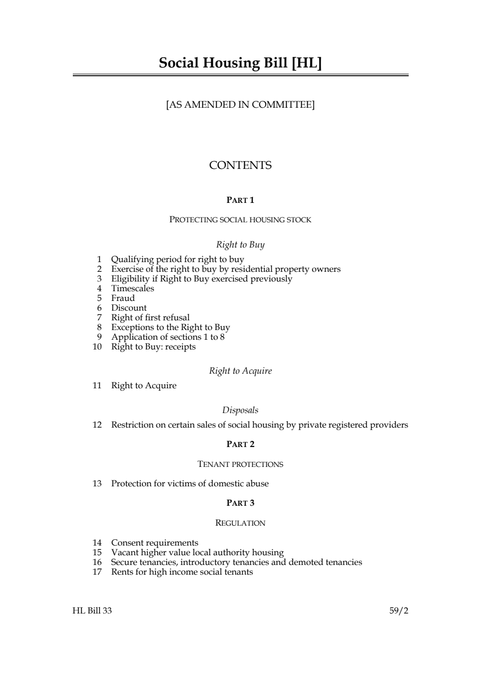 Social Housing Bill [as amended in Committee]
