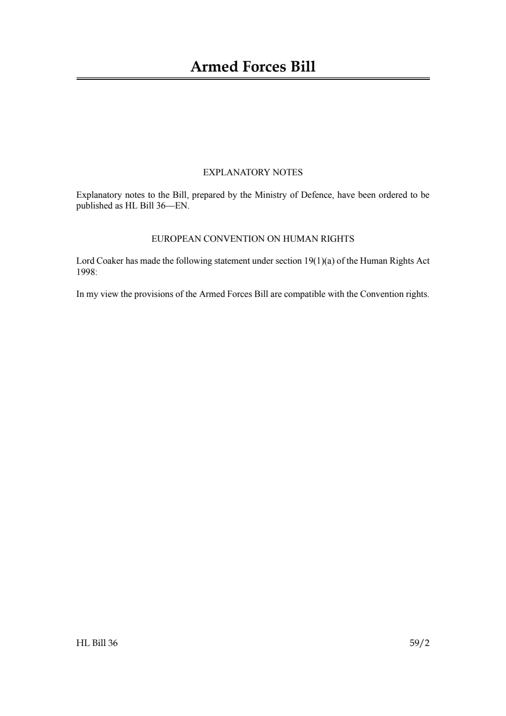 Armed Forces Bill [as brought from the Commons]
