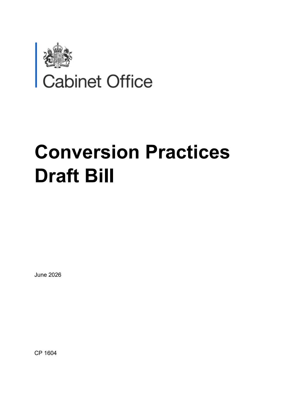 Conversion Practices Draft Bill