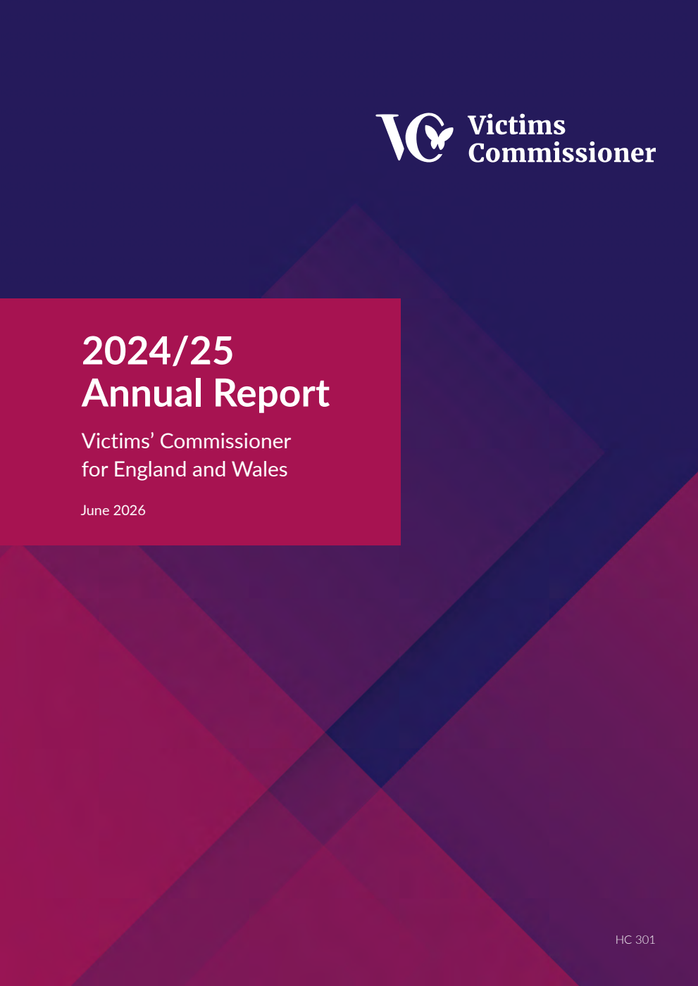 Victims’ Commissioner for England and Wales Annual Report 2024/25