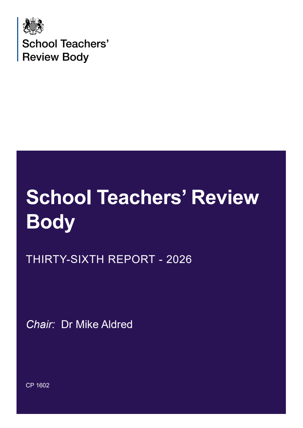 School Teachers’ Review Body Thirty-Sixth Report - 2026