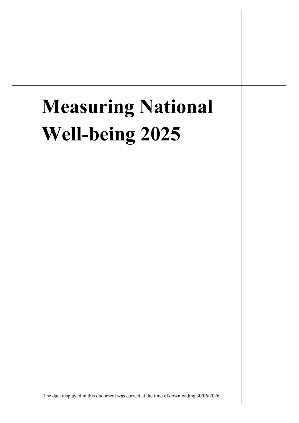 Measuring National Well-being 2025