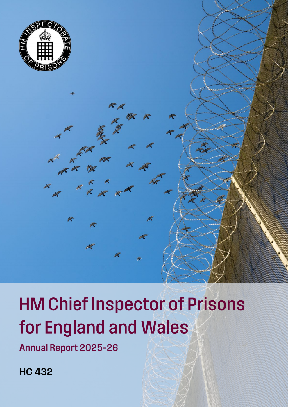 HM Chief Inspector of Prisons for England and Wales Annual Report 2025-26 for the period 1 April 2025 to 31 March 2026
