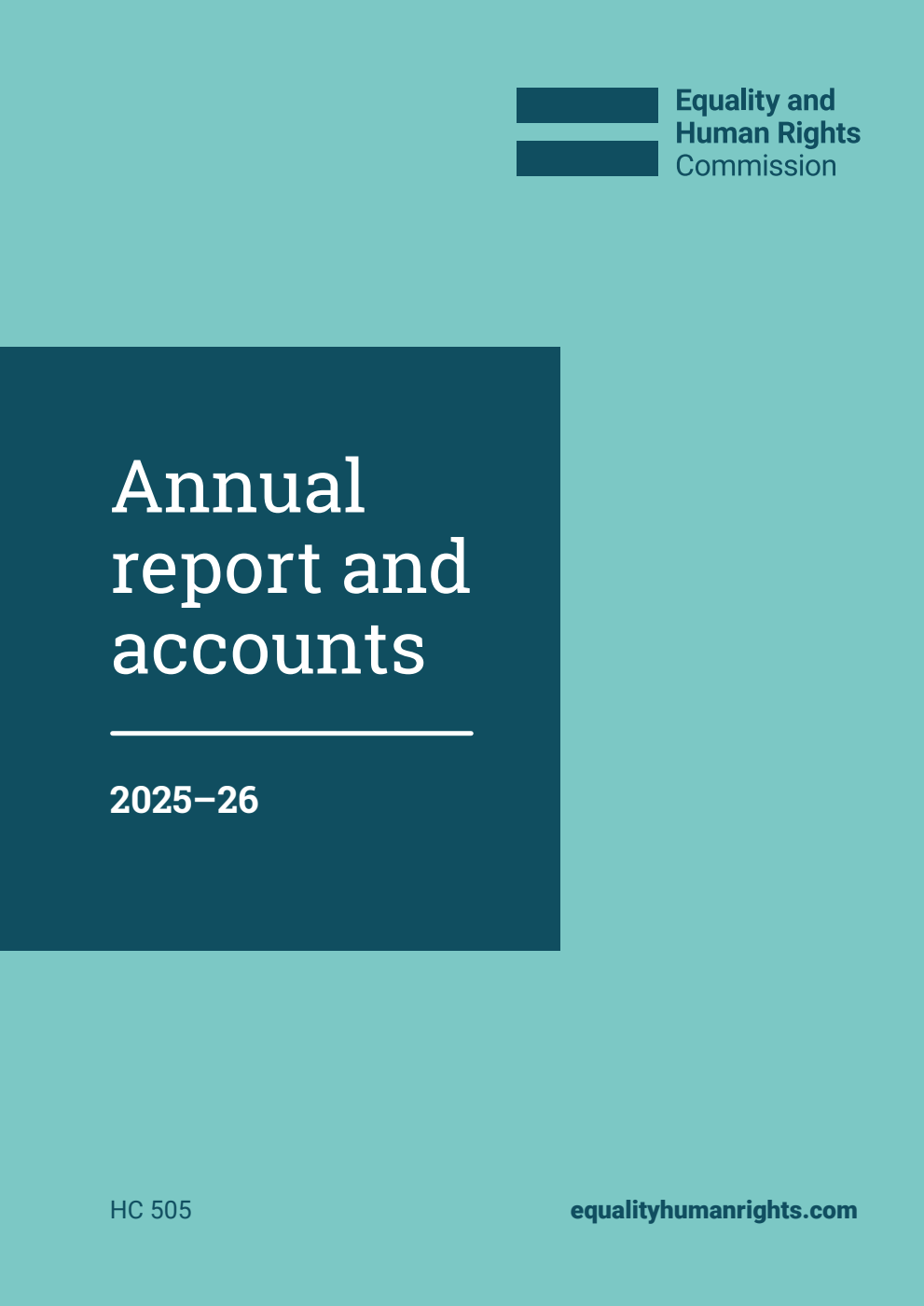 Equality and Human Rights Commission Annual report and accounts 2025-2026 for the period 1 April 2025 to 31 March 2026