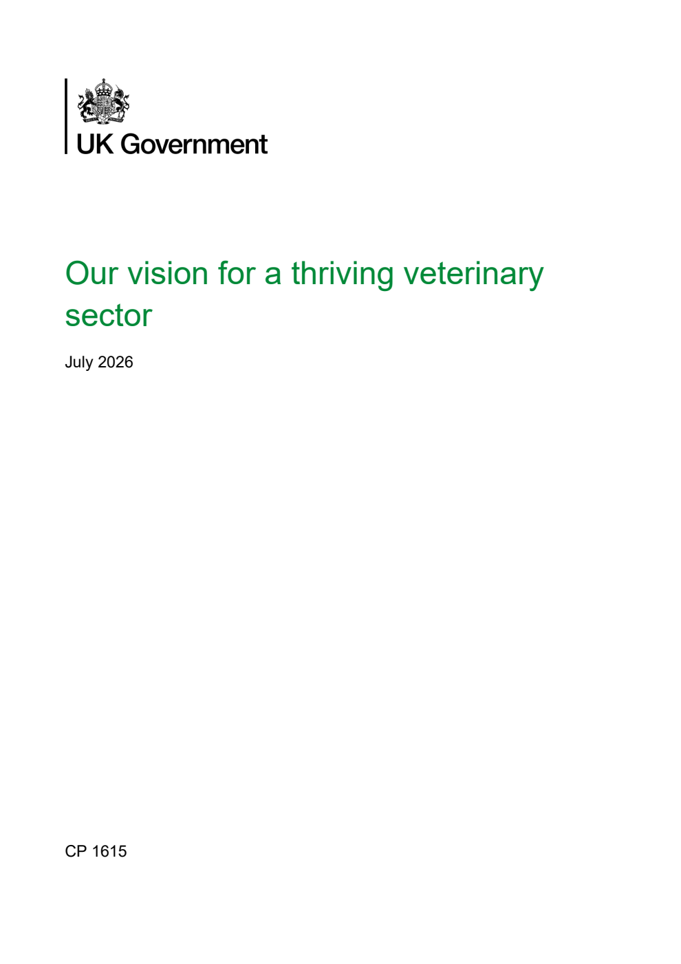 Our vision for a thriving veterinary sector