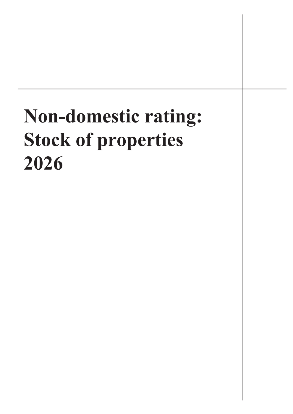 Non-domestic rating: Stock of properties 2026
