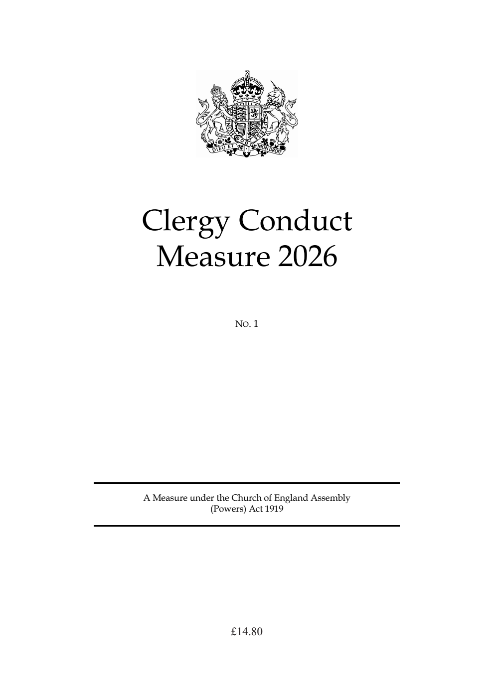 Clergy Conduct Measure 2026