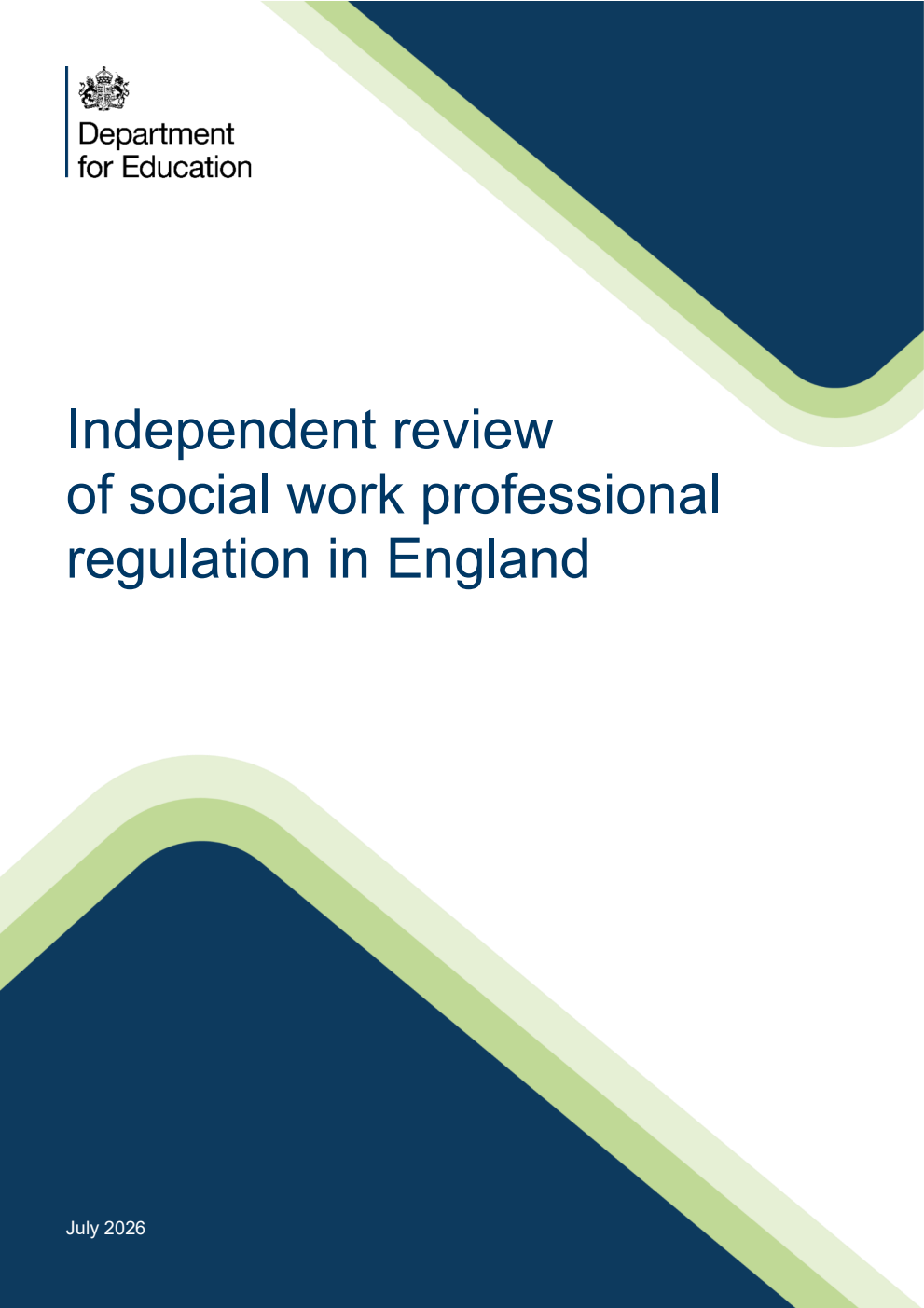 Independent review of social work professional regulation in England