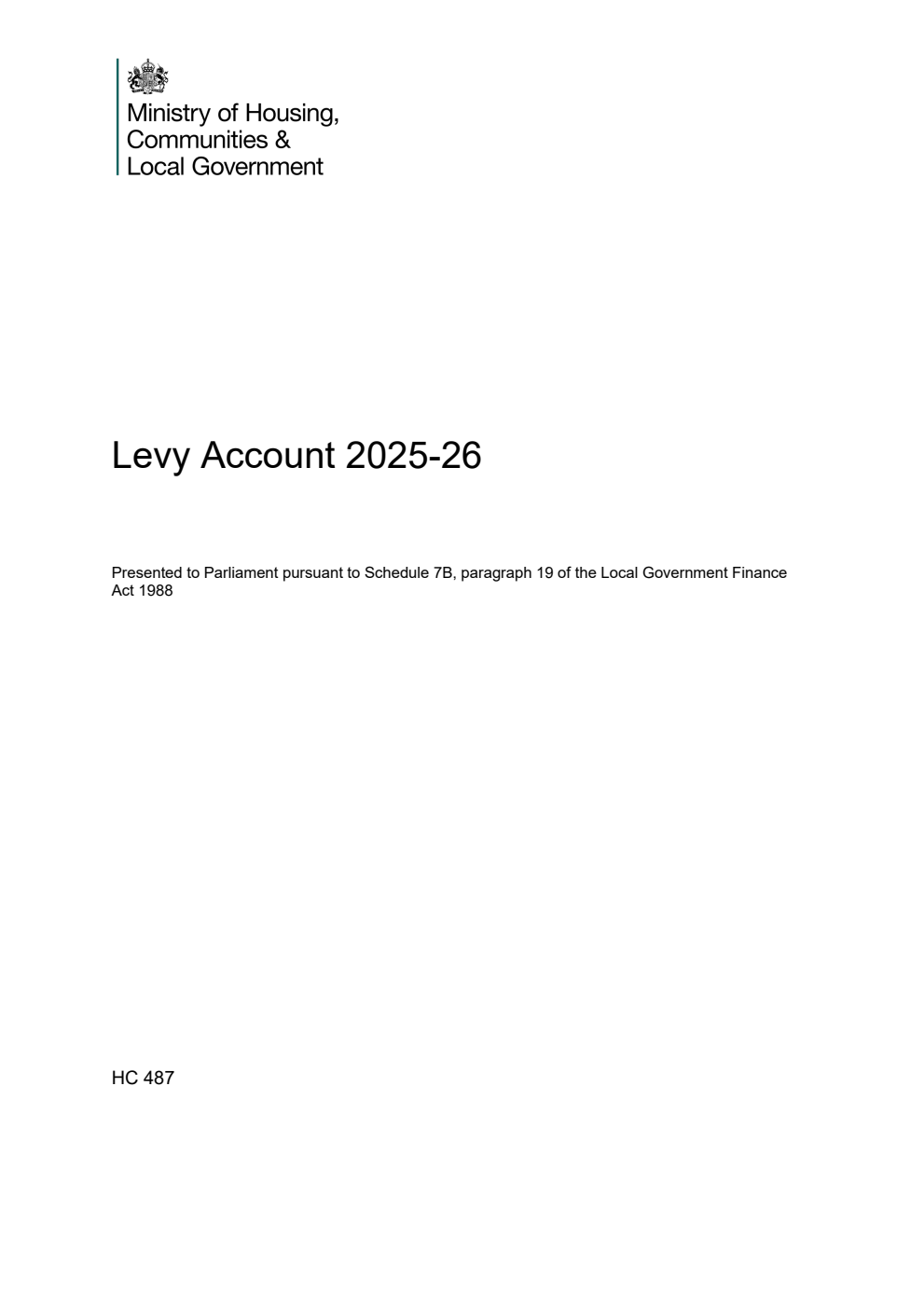 Levy Account 2025-26
