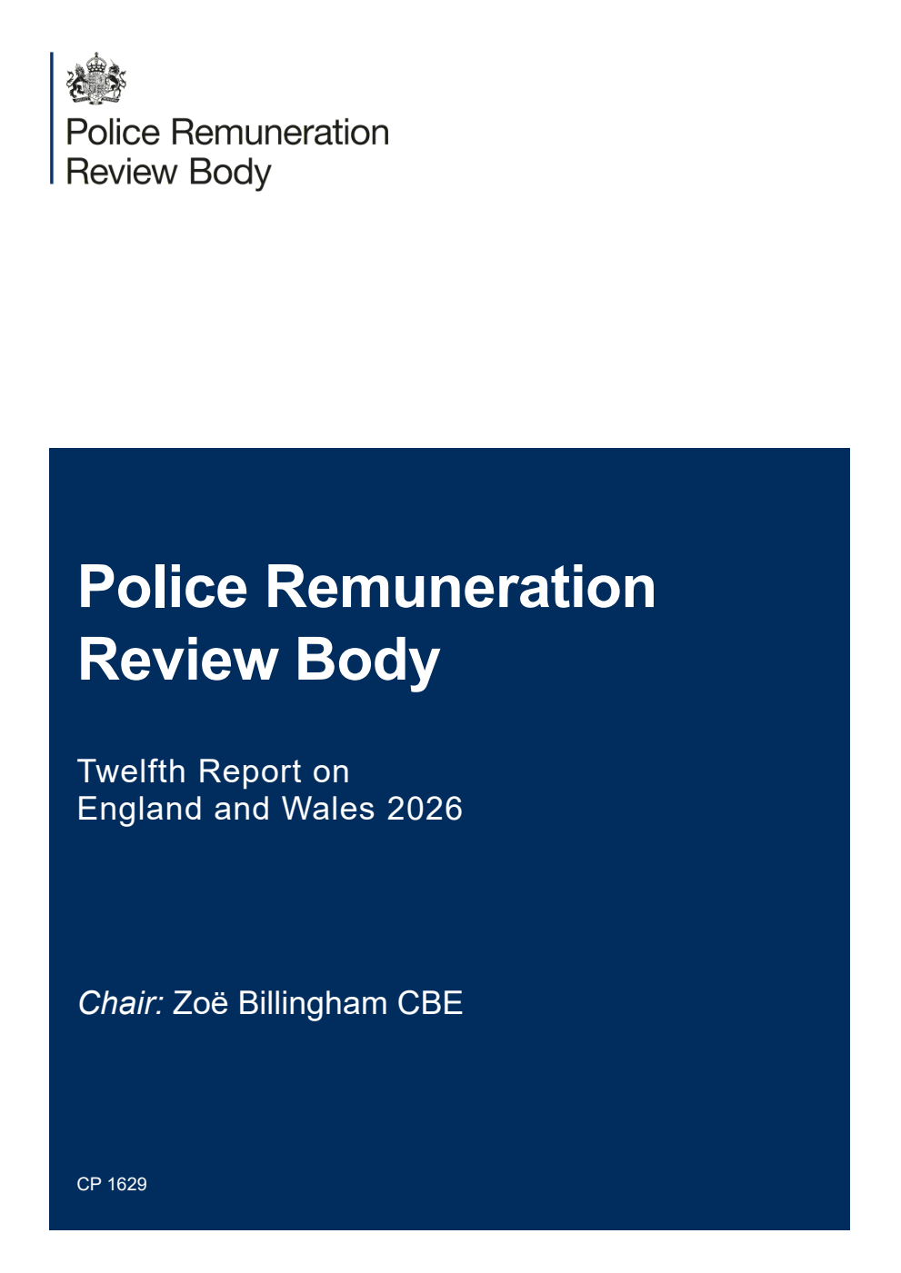 Police Remuneration Review Body Twelfth Report on England and Wales 2026