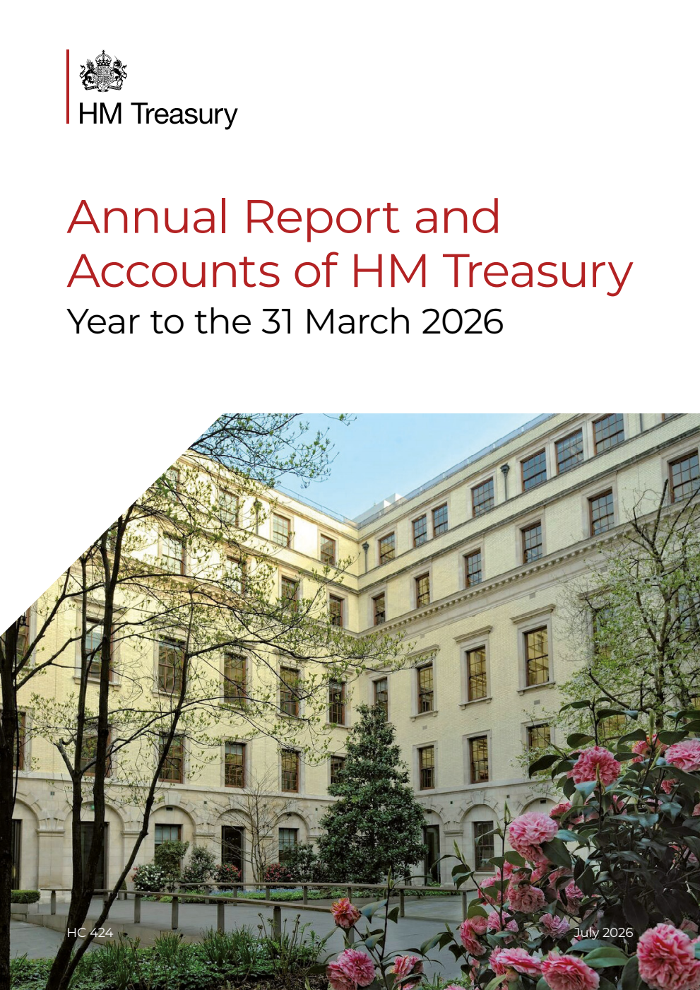 Annual Report and Accounts of HM Treasury Year to the 31 March 2026