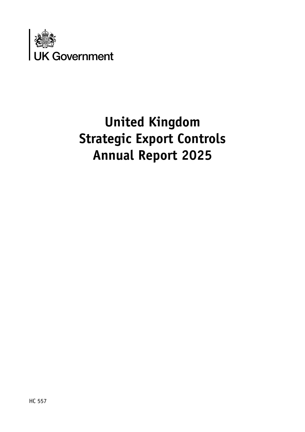 United Kingdom Strategic Export Controls Annual Report 2025