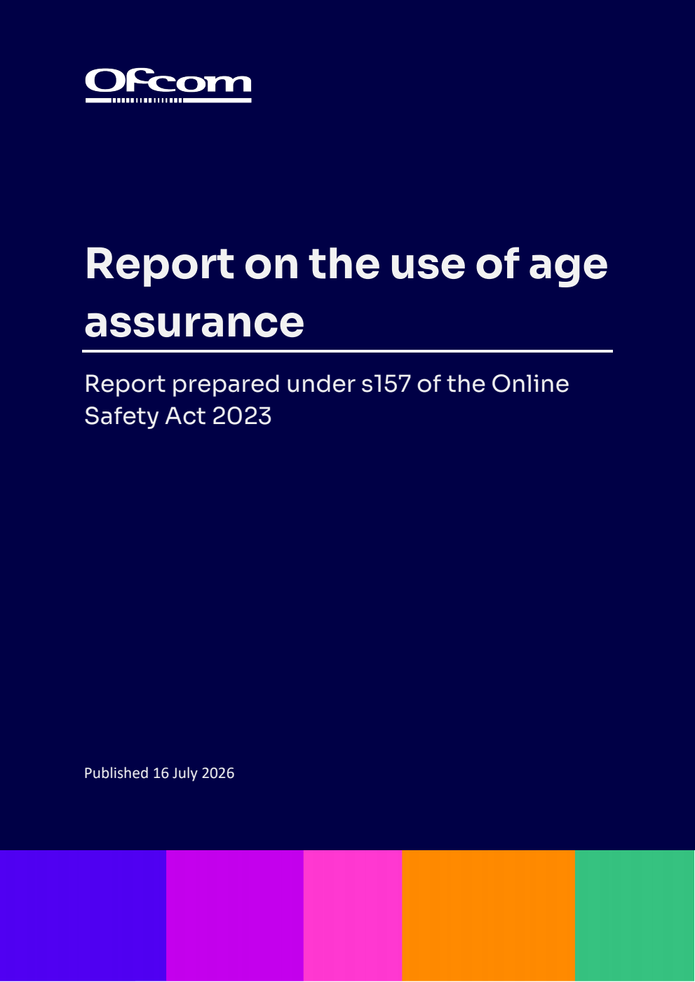 Report on the use of age assurance