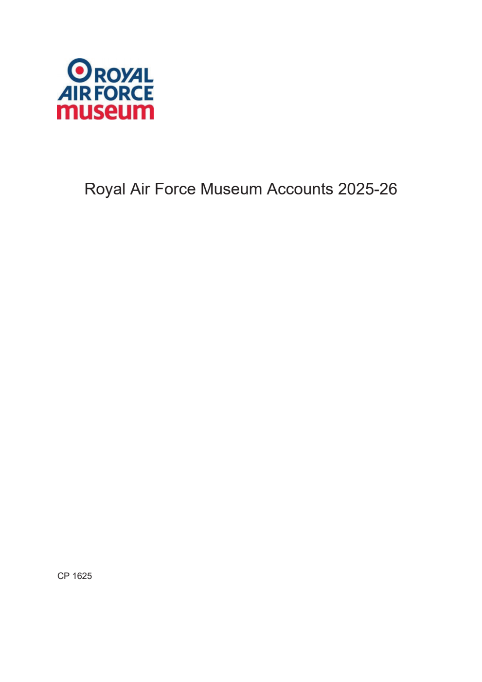 Royal Air Force Museum Accounts 2025-26