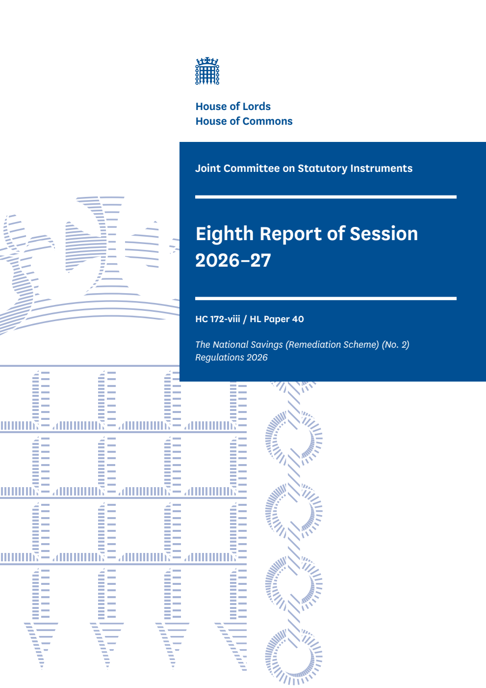 Joint Committee on Statutory Instruments 8th Report of Session 2026-27