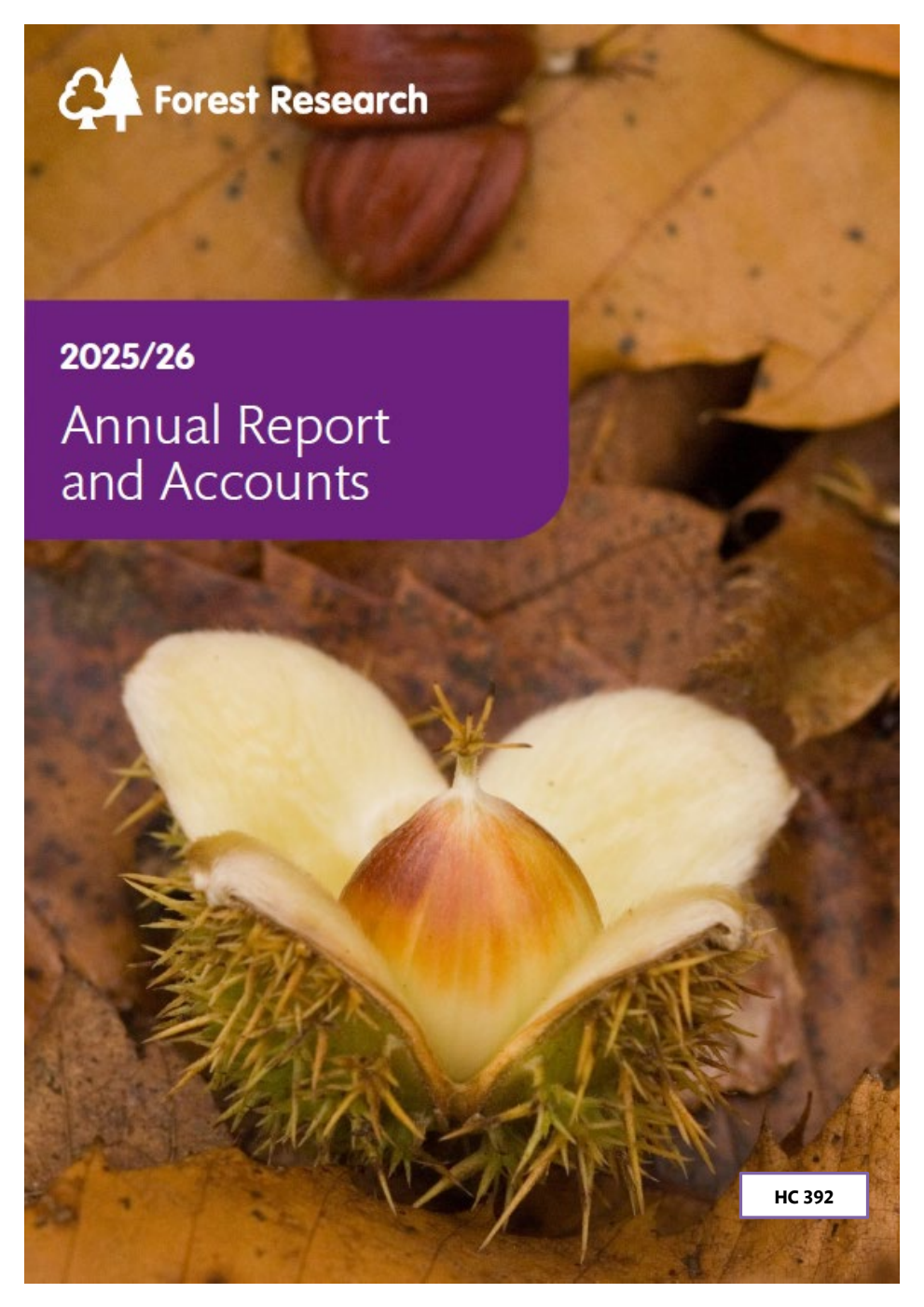 Forest Research Annual Report and Accounts 2025 to 2026 for the period 1 April 2025 to 31 March 2026