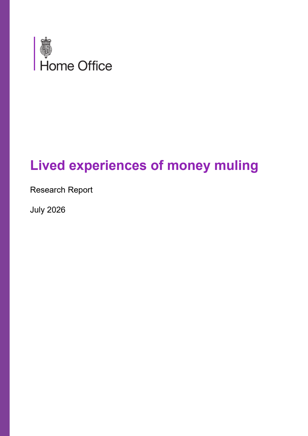 Home Office Research Report Lived experiences of money muling