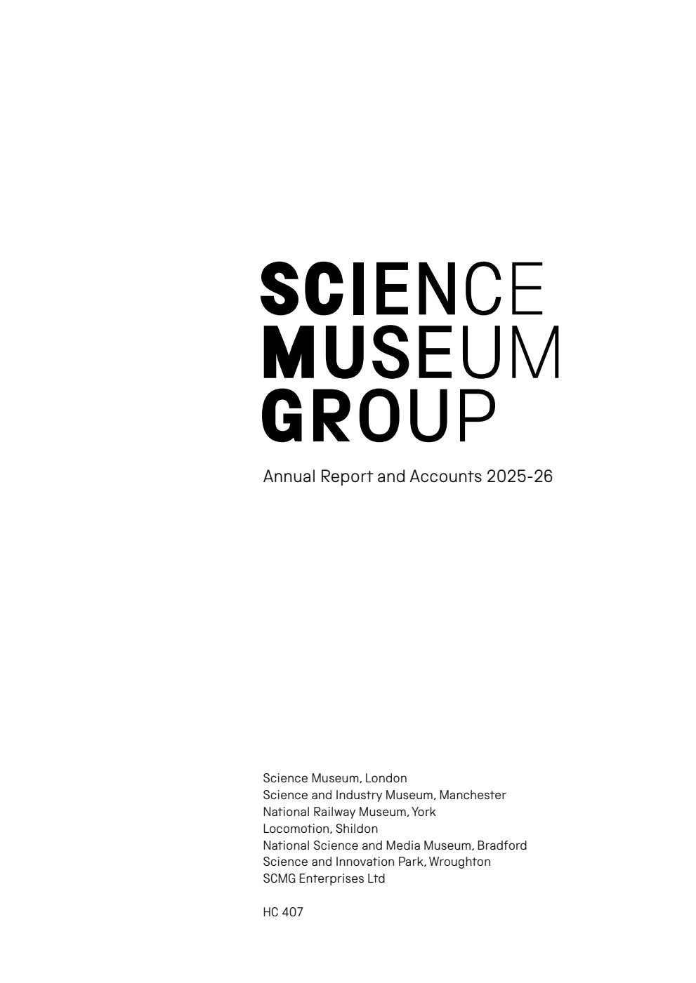 Science Museum Group Annual Report and Accounts 2025-26
