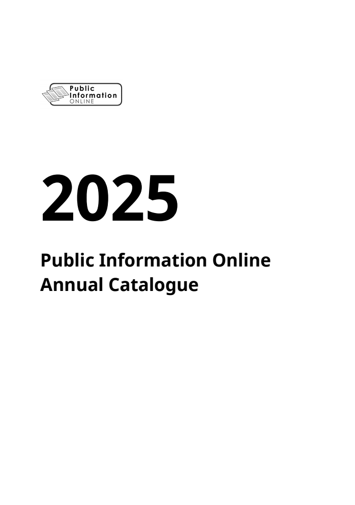 The Public Information Online Annual Catalogue 2025