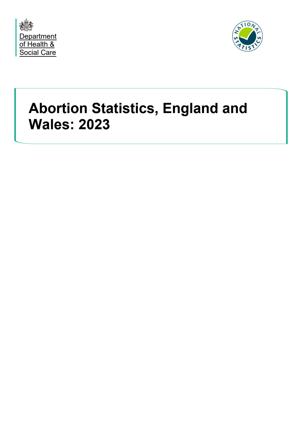 Abortion Statistics, England and Wales: 2023