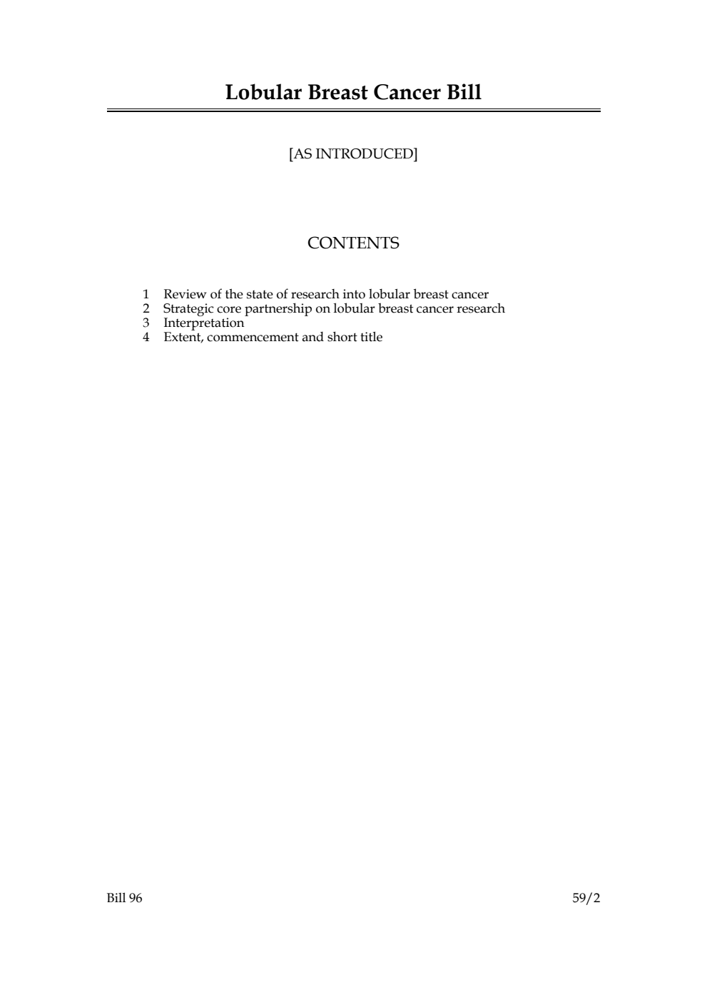 Lobular Breast Cancer Bill