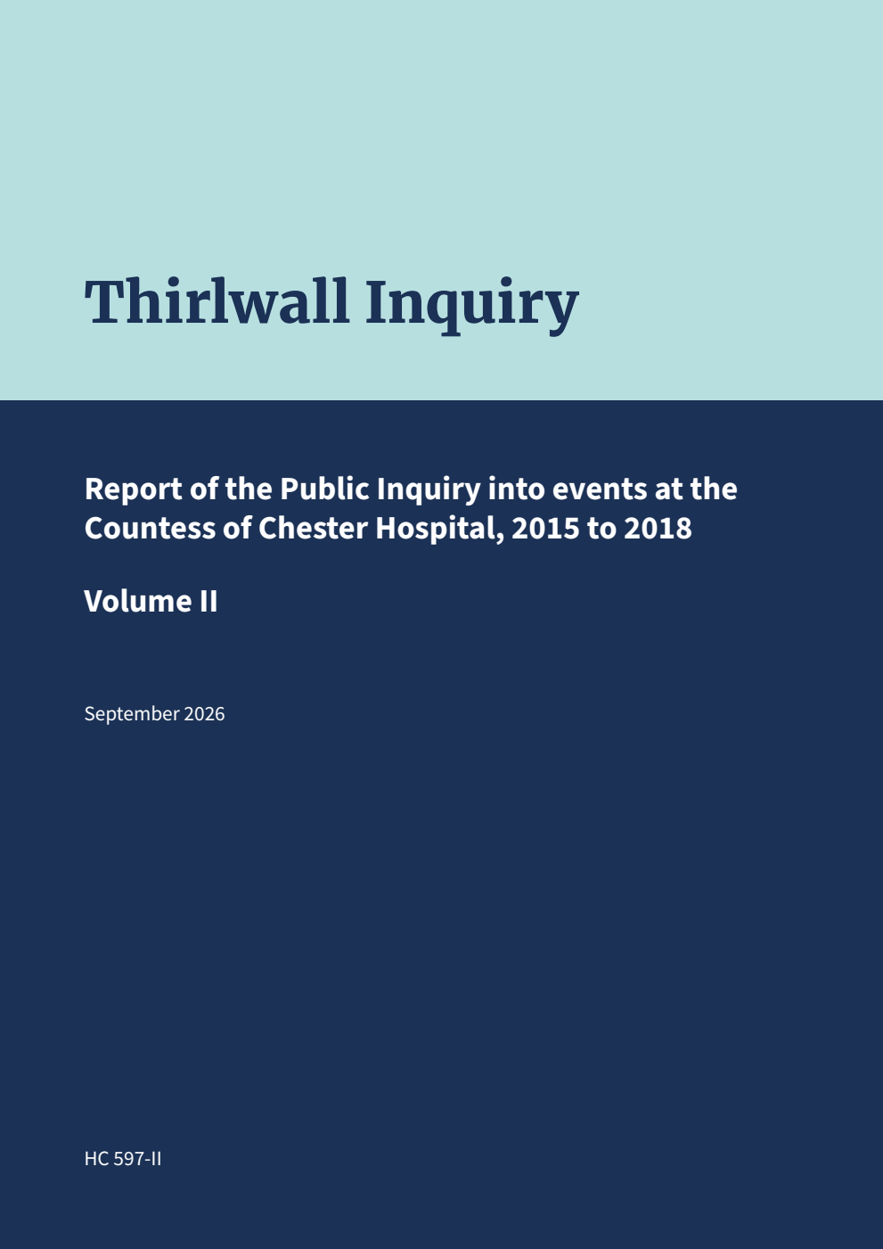 Thirlwall Inquiry: Report of the Public Inquiry into events at the Countess of Chester Hospital, 2015 to 2018: Volume II