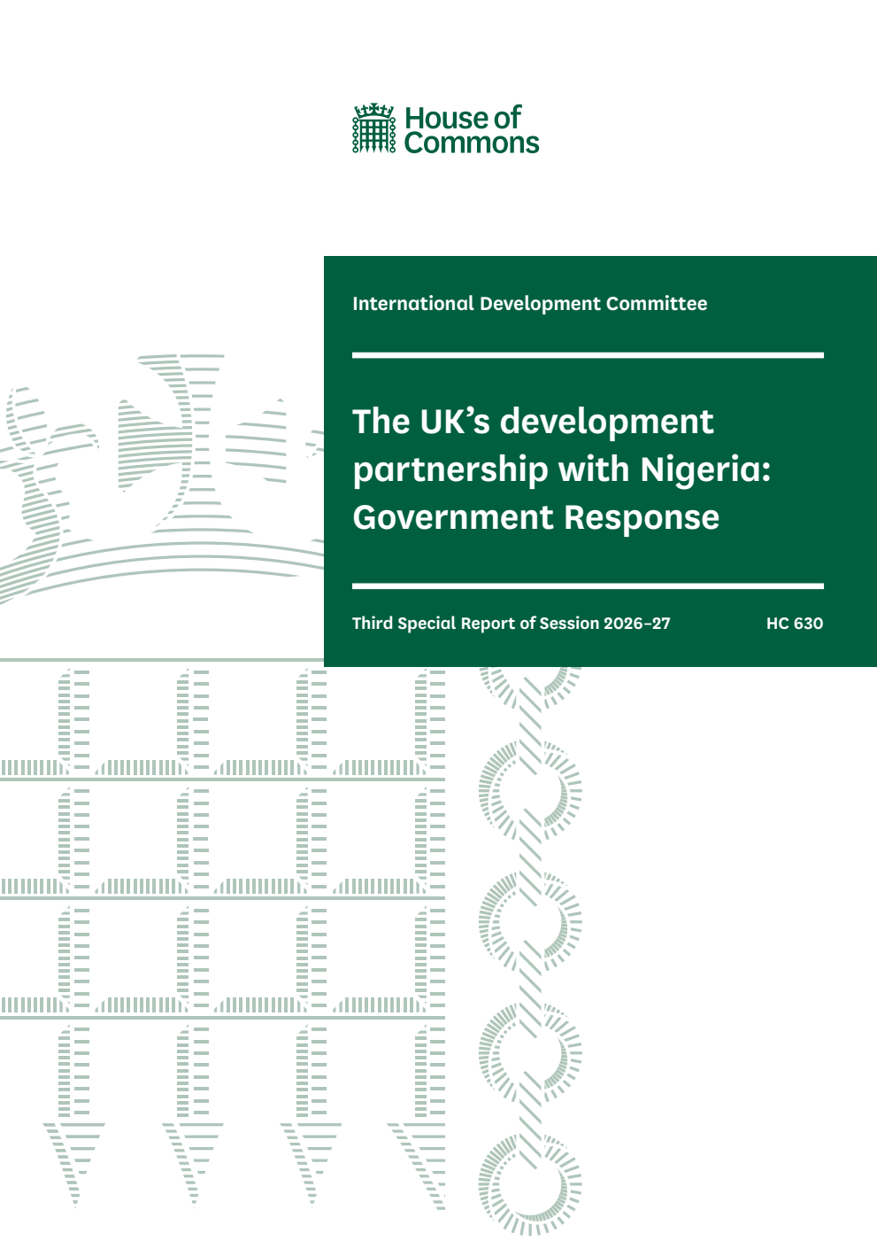 International Development Committee 3rd Special Report. The UK’s development partnership with Nigeria: Government Response