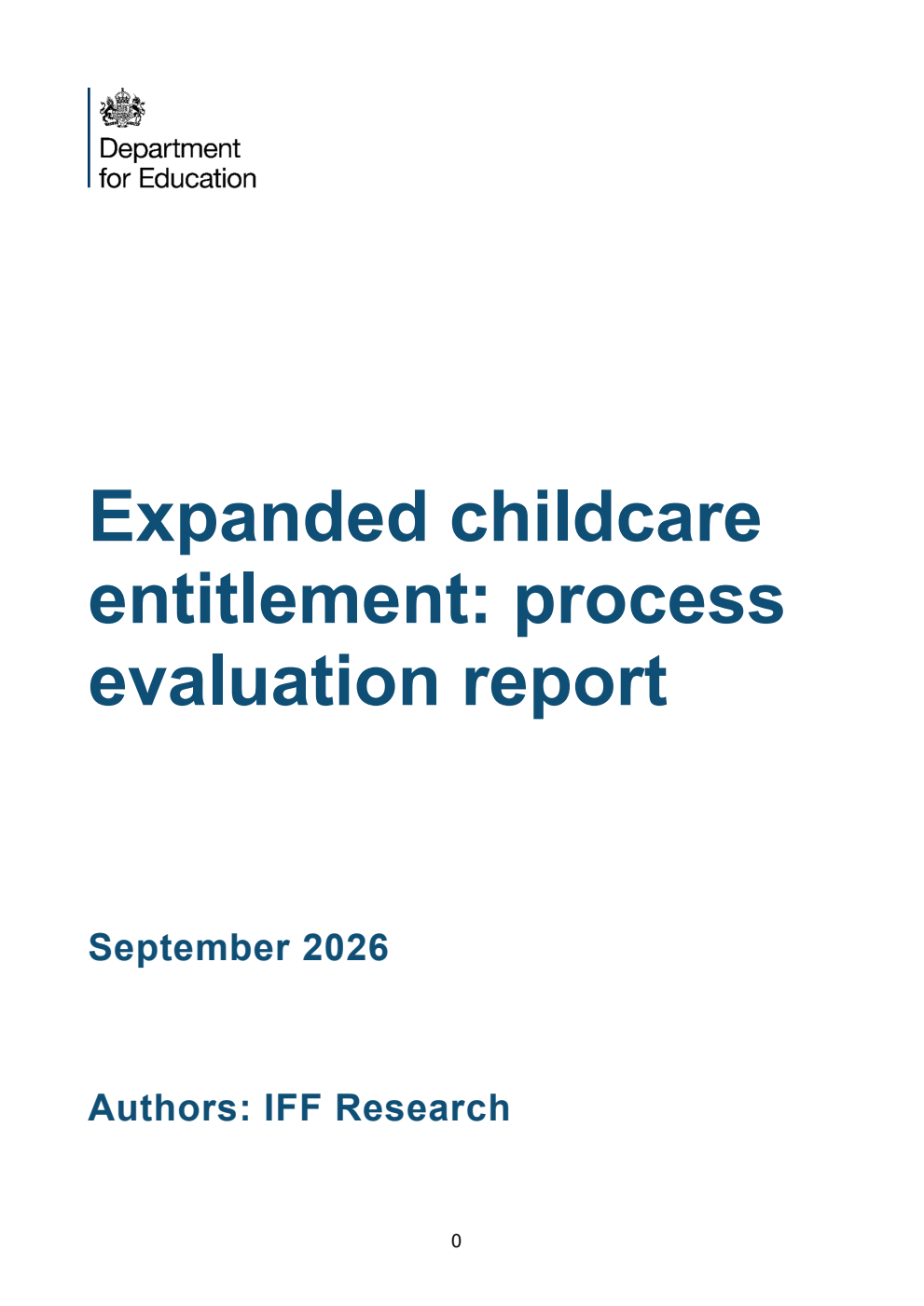 DFE-RR 1656 Expanded childcare entitlement: process evaluation report. September 2026