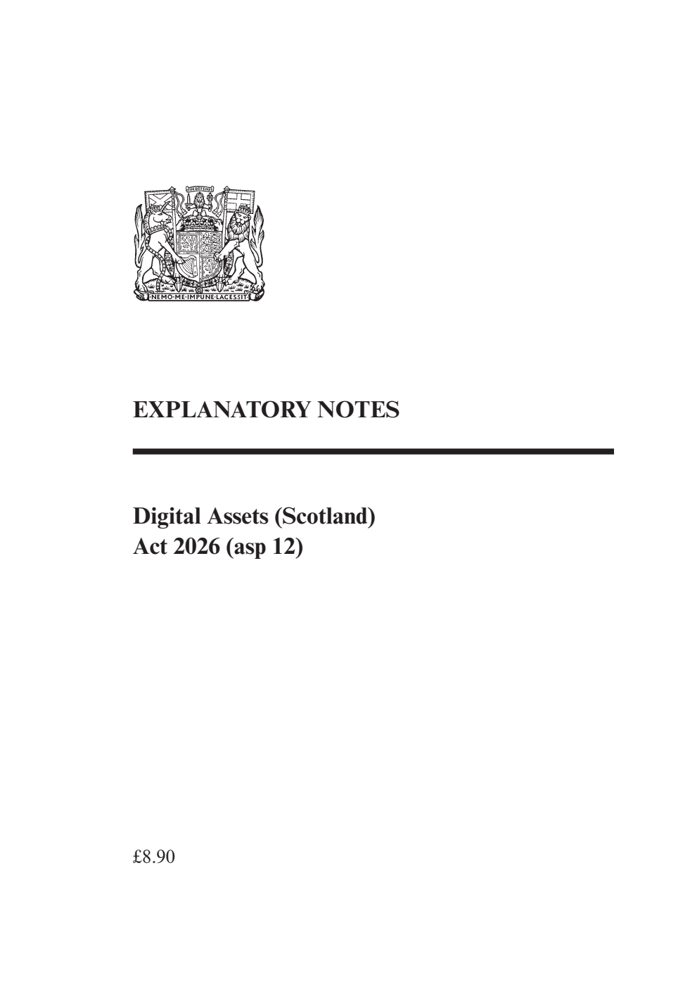 Digital Assets (Scotland) Act 2026 Explanatory Notes